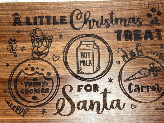 Christmas Treat Solid Walnut Cutting Board