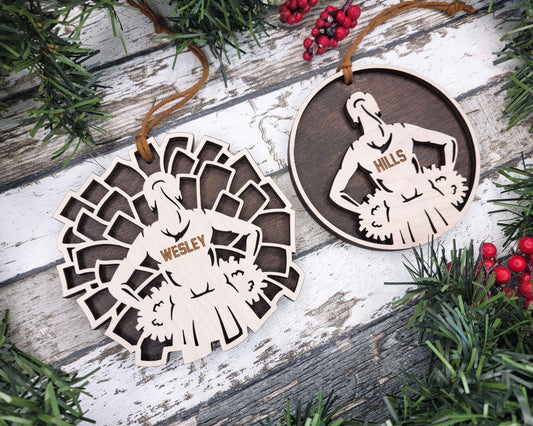 Cheerleading Themed Personalized Ornaments