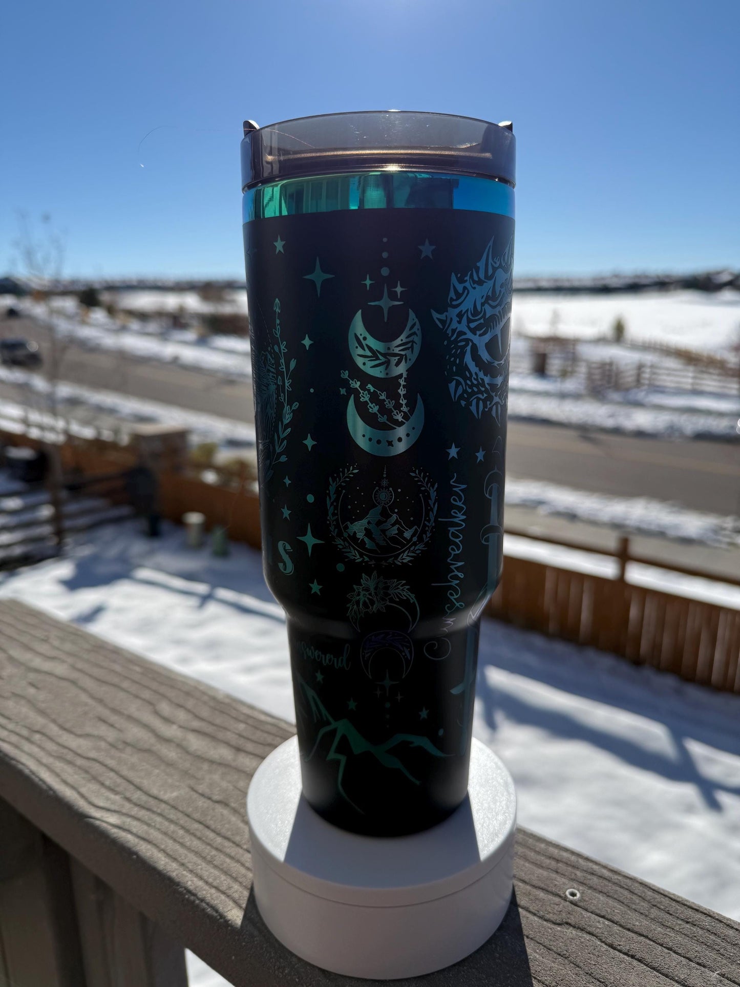 ACOTAR 40 oz Engraved Iridescent Tumbler
