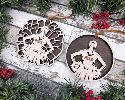 Cheerleading Themed Personalized Ornaments