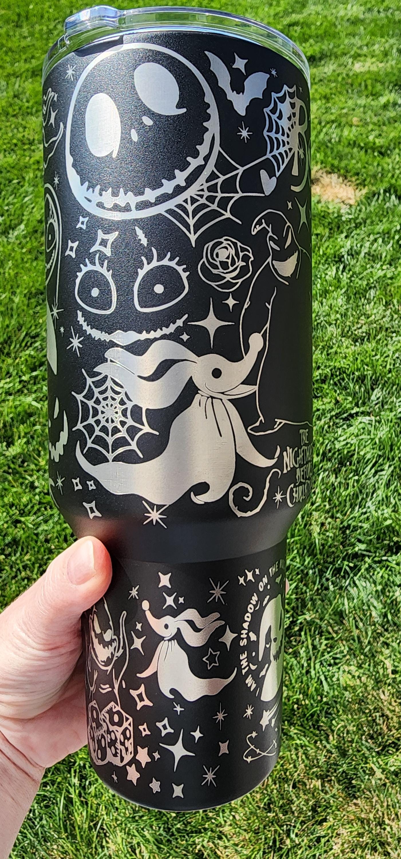 The Pumpkin King and Friends 40 oz Stainless Steel Engraved Tumbler