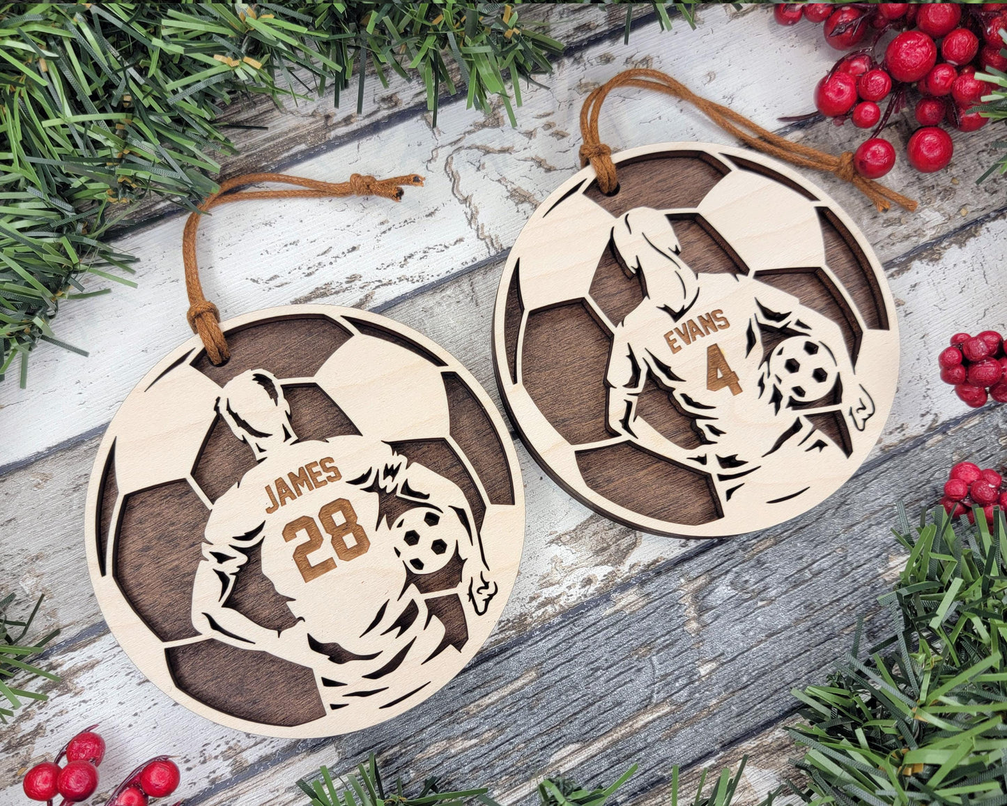 Soccer Themed Personalized Ornaments
