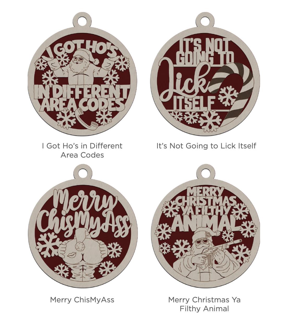 Naughty But Nice Ornaments