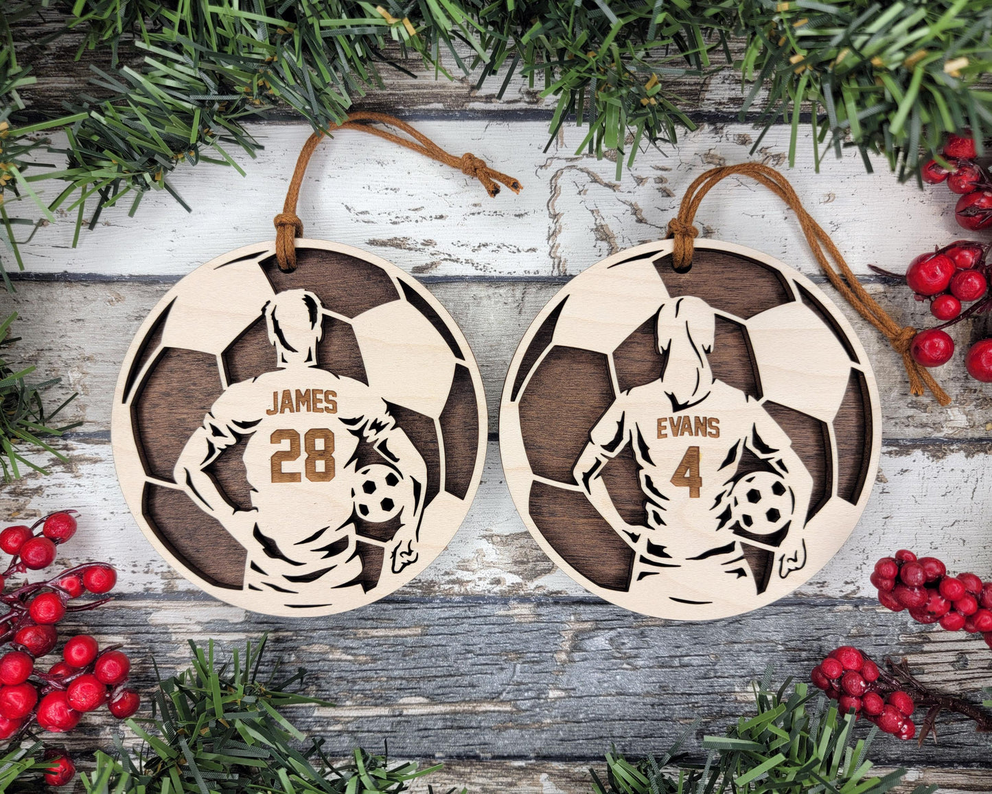 Soccer Themed Personalized Ornaments