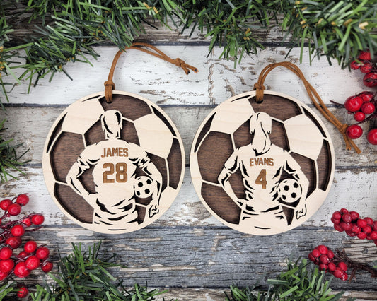 Soccer Themed Personalized Ornaments