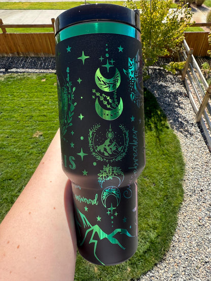 ACOTAR 40 oz Engraved Iridescent Tumbler