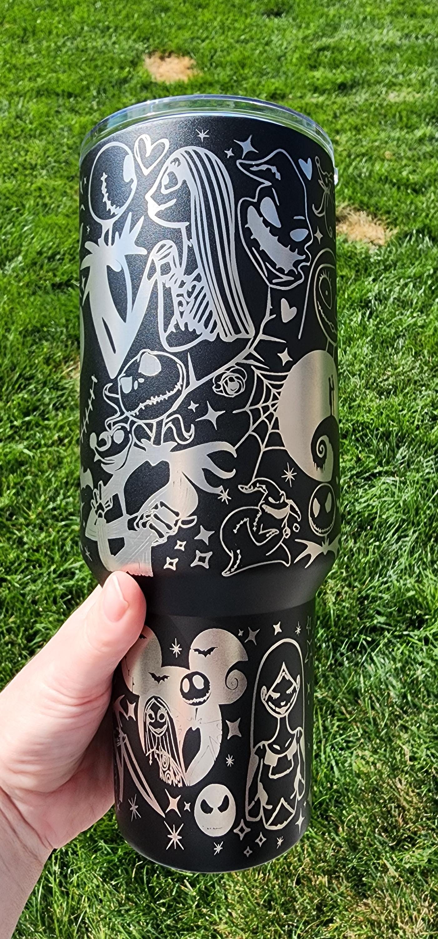 The Pumpkin King and Friends 40 oz Stainless Steel Engraved Tumbler