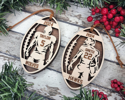 Football Themed Personalized Ornaments