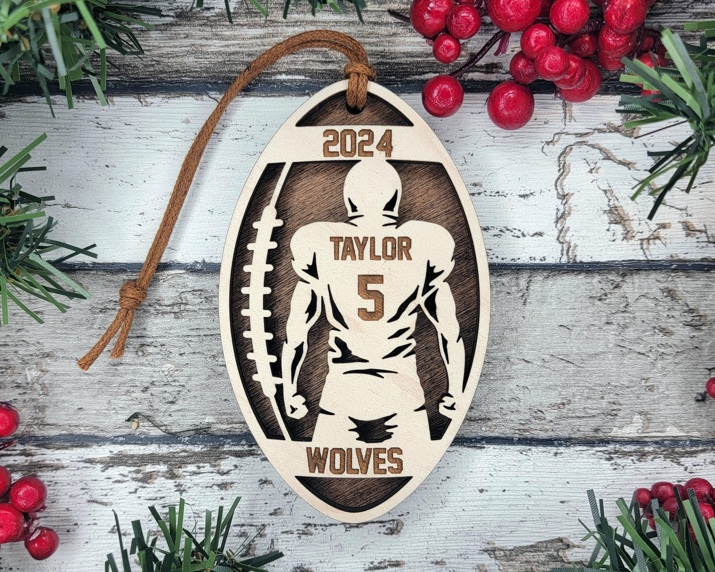 Football Themed Personalized Ornaments