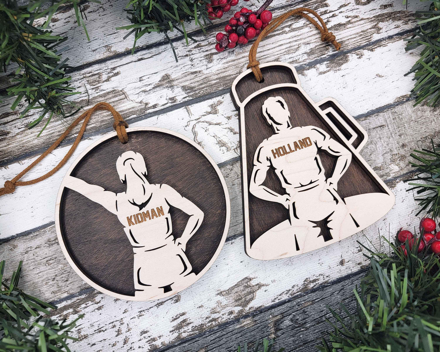 Cheerleading Themed Personalized Ornaments