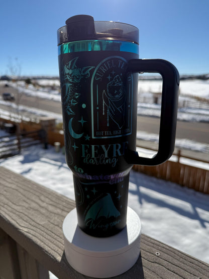 ACOTAR 40 oz Engraved Iridescent Tumbler