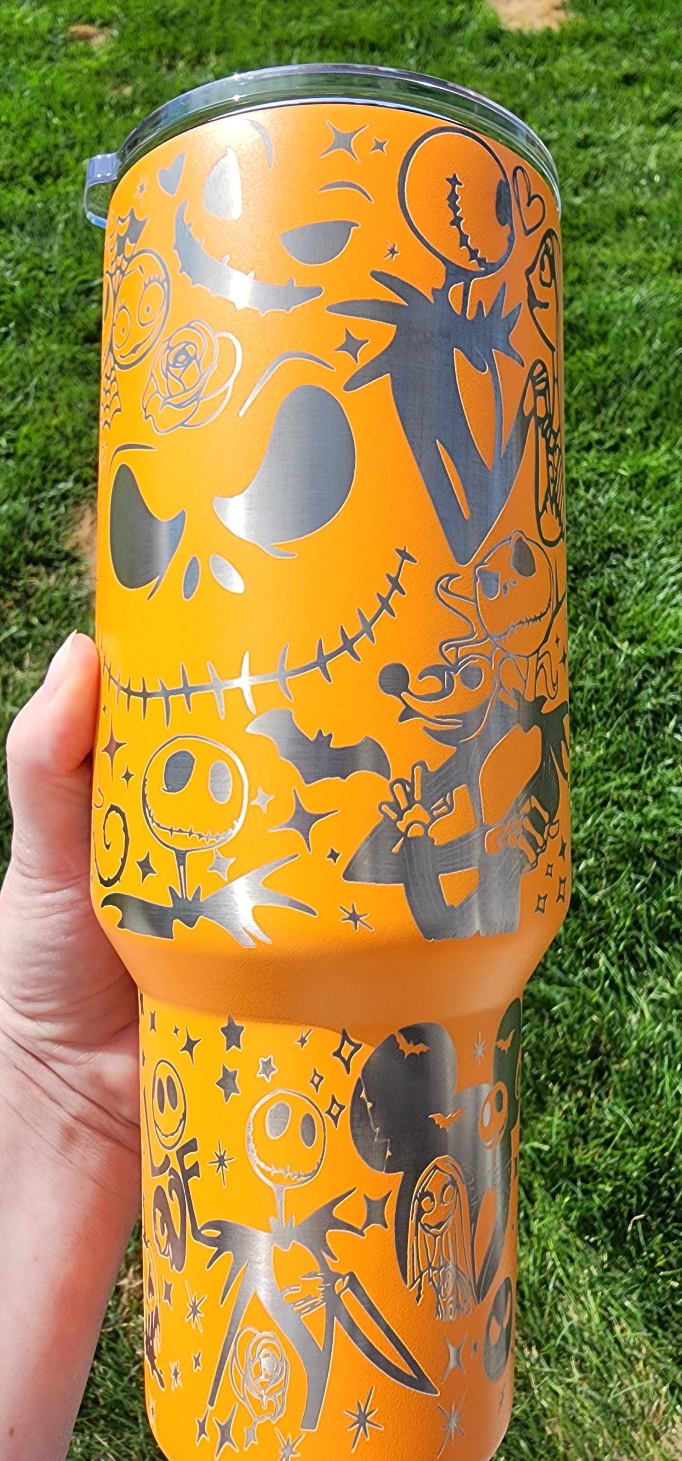 The Pumpkin King and Friends 40 oz Stainless Steel Engraved Tumbler