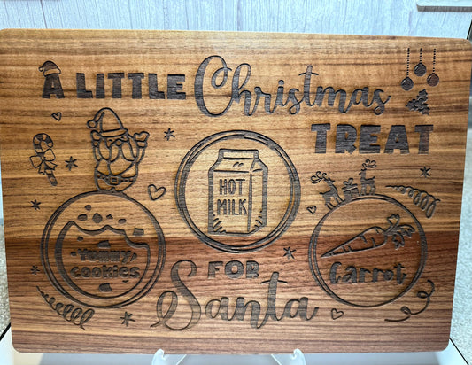 Christmas Treat Solid Walnut Cutting Board