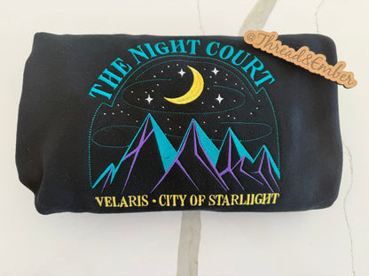 The Night Court Embroidered Crewneck