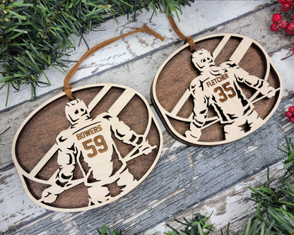 Hockey Themed Personalized Ornaments