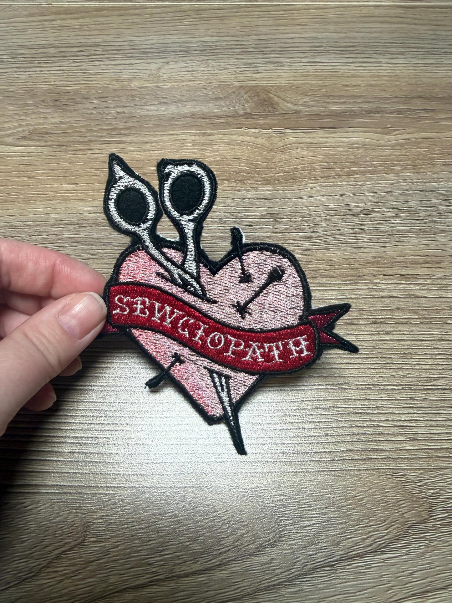 Sewciopath Iron-On Patch, Embroidery Patch, Approximately 4.75"x4"