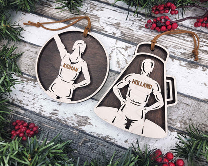 Cheerleading Themed Personalized Ornaments