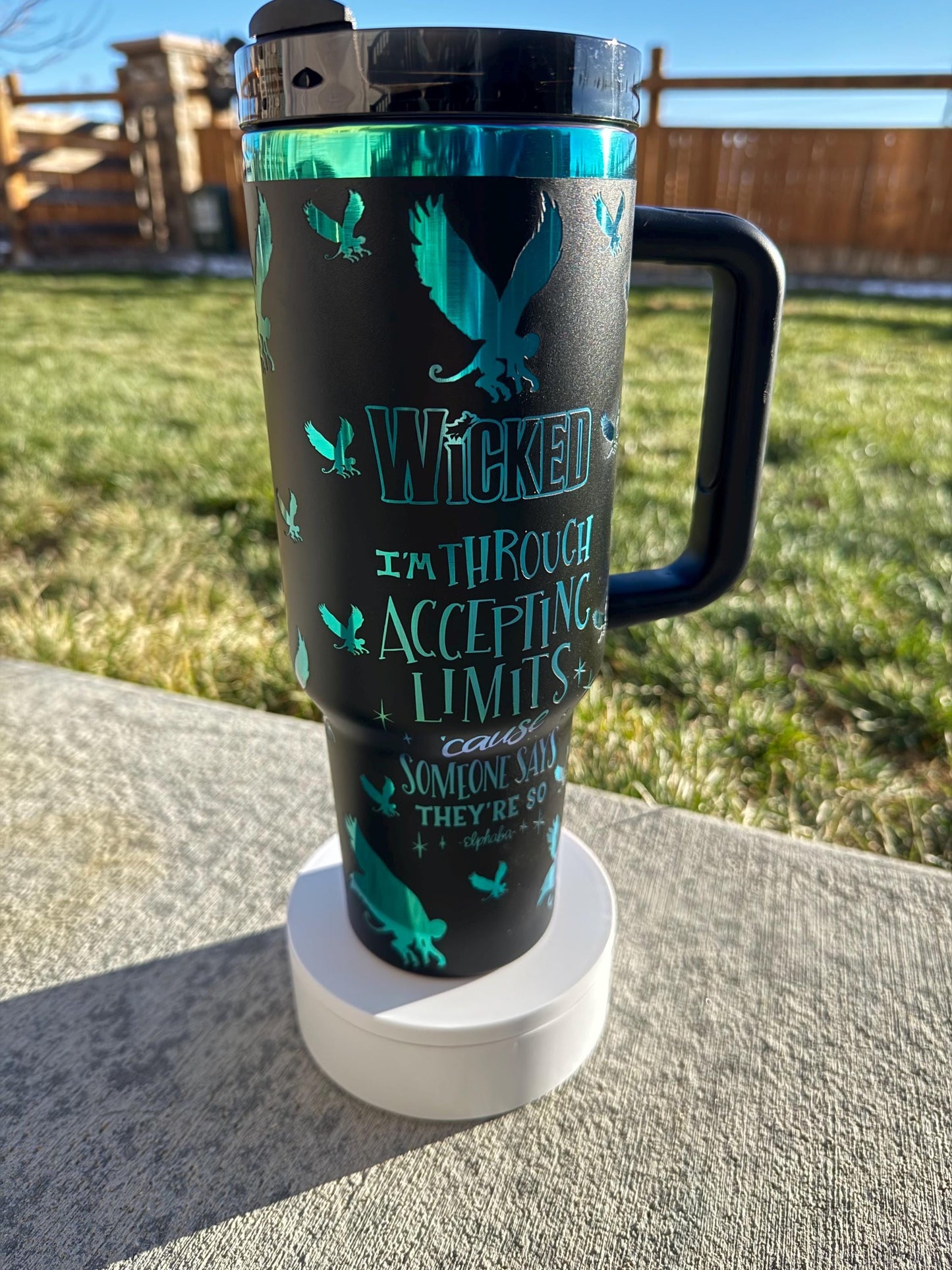 Defy Gravity 40 oz Engraved Tumbler