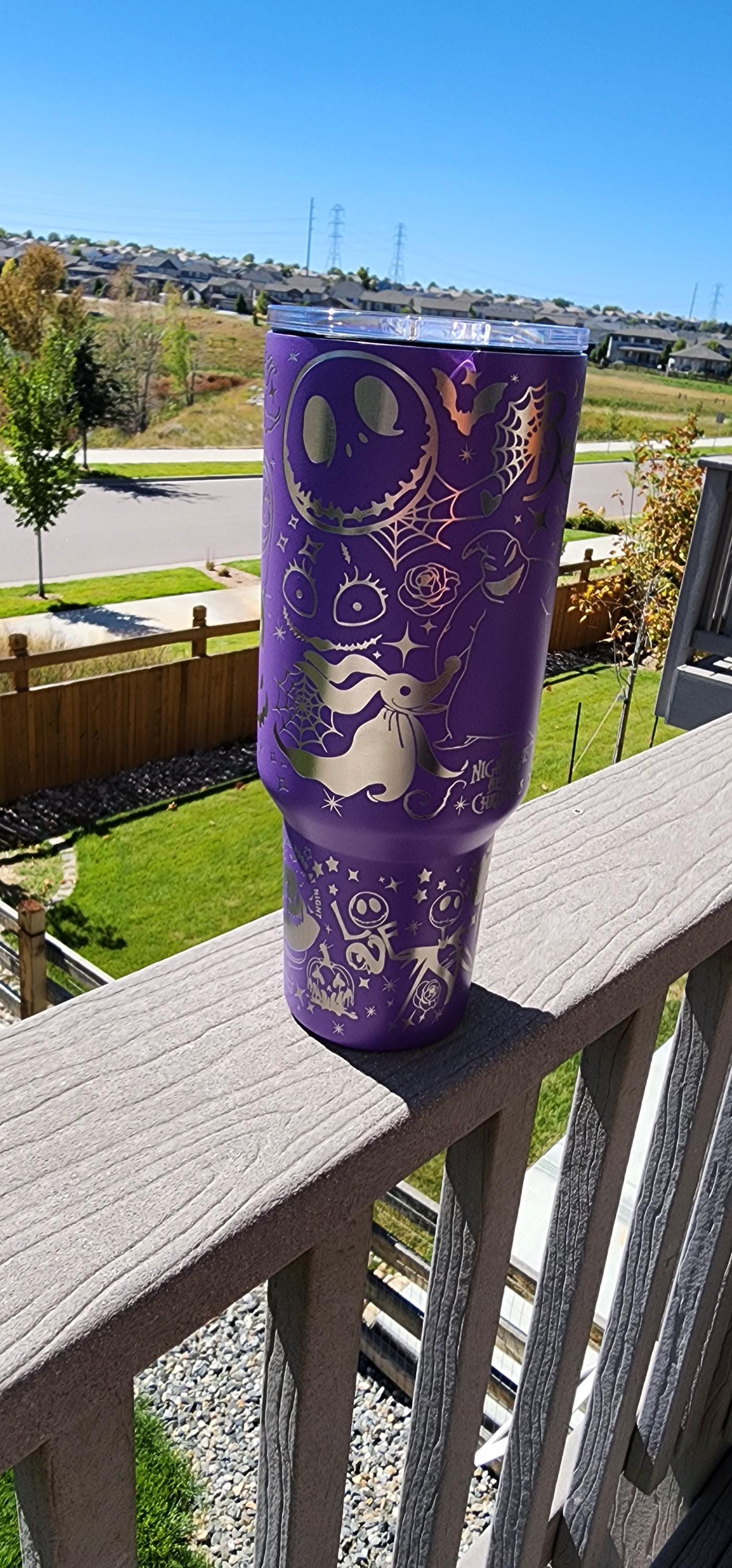 The Pumpkin King and Friends 40 oz Stainless Steel Engraved Tumbler