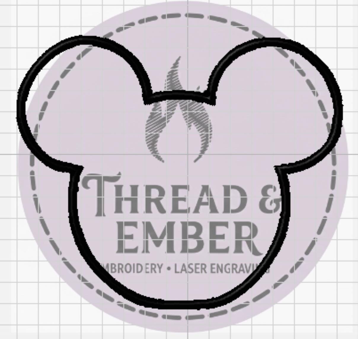 Mouse Appliqué Embroidery Design | Male Mouse Machine Embroidery File | Digital Download