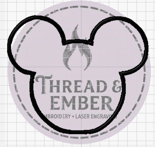 Mouse Appliqué Embroidery Design | Male Mouse Machine Embroidery File | Digital Download