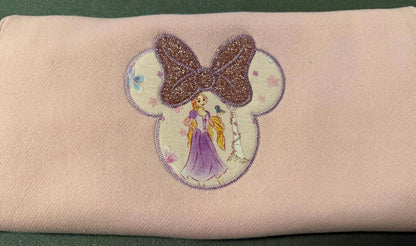 Princess Garden Toddler Sweatshirt, Mouse Head Applique Crewneck, Disney Inspired Kids Sweater, Little Sleepies Limited Drop