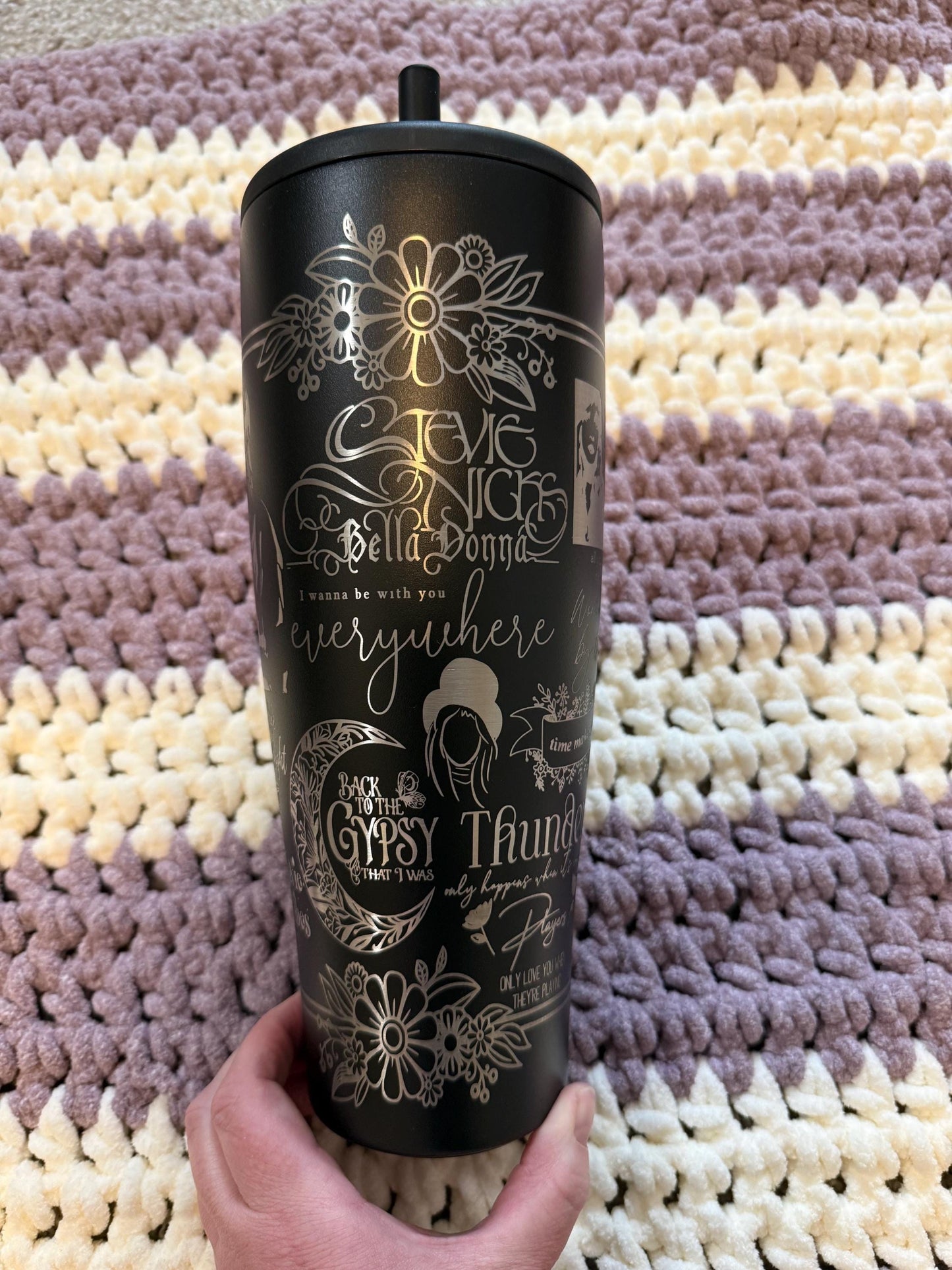 Custom Engraved Tumbler | Gypsy Queen Inspired Design | Vintage Quote Drinkware | Laser Engraved Travel Mug | Personalized Gift