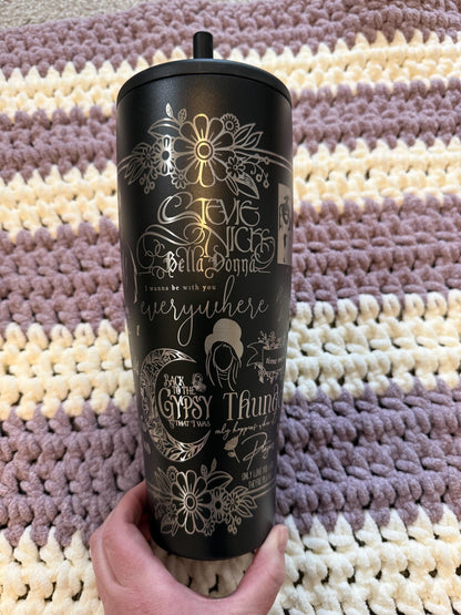 Custom Engraved Tumbler | Gypsy Queen Inspired Design | Vintage Quote Drinkware | Laser Engraved Travel Mug | Personalized Gift