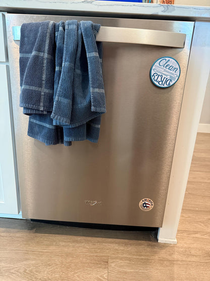Clean Dirty Dishwasher Magnet | Funny Kitchen Decor | Reversible Dish Status Magnet | Housewarming Gift| 3.8x3.8